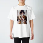 ヨシまあのぬいぐるみと女の子 スタンダードTシャツ