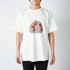 上腕二頭筋ロゴの横隔膜ロゴTシャツ Regular Fit T-Shirt