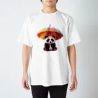 〜たけしゃんのお店〜の傘をさすパンダ⑤ スタンダードTシャツ