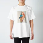 AQUAMETAVERSEの手のひらでおしゃべりセキセイインコの　BLUE PLUM  691 Regular Fit T-Shirt