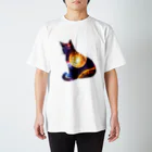 猫との風景の宇宙と猫002 Regular Fit T-Shirt