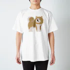 しばじるしデザインの佇む秋田犬 スタンダードTシャツ