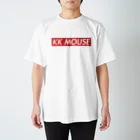 KK_MOUSEのボックスロゴ赤 スタンダードTシャツ