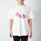 ウサネコ38のさくらのクジラに誘われて Regular Fit T-Shirt