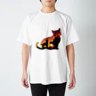 猫との風景の夕焼けと猫と猫002 スタンダードTシャツ