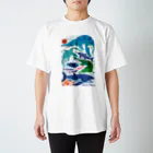 みなとまち層のジュラ紀の海のいきもの スタンダードTシャツ