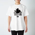 クマゴロンのKAIYO RIDER ロゴ黒 スタンダードTシャツ