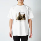 3dog_mamanの甘えて見つめるワンちゃん Regular Fit T-Shirt