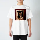 Blackcat-9のキュートな袋猫 スタンダードTシャツ