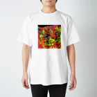 動物絵 Jamanakocic storeのシャッツカラフルアイテム Regular Fit T-Shirt