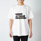 リサイクルショップ ものあつめ(中古レコード・札幌)のものあつめレコード(黒文字) スタンダードTシャツ