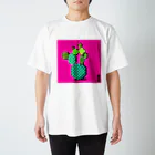 正座ちゃんのドット絵ショップのウチワサボテン スタンダードTシャツ