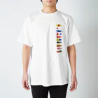 kimchinのカラフルな船の信号旗 Regular Fit T-Shirt