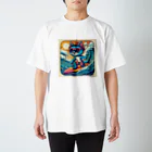 ふぇにゃんくすの猫サーファーたま Regular Fit T-Shirt