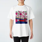 JyaBirdの花札風「桜」 スタンダードTシャツ