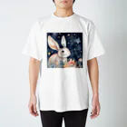 星降る夜にの星花うさぎ Regular Fit T-Shirt