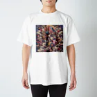 奈良愛ショップの和柄プリント Regular Fit T-Shirt