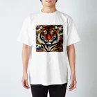 chaochao0701の浮世絵風　虎（顔）"Ukiyo-e style tiger (face)."  "浮世繪風格的虎（臉）。 スタンダードTシャツ