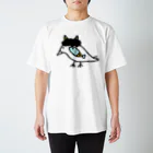 あおだま雑貨店の鳥と魚のねこぜちゃん(おにねこぜちゃん)*おおきめデザイン Regular Fit T-Shirt