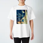 AQUAMETAVERSEの静寂の中の鳥　なでしこ1478 スタンダードTシャツ