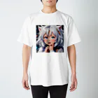 巫女スタぐらむのもふもふの美少女甘える スタンダードTシャツ