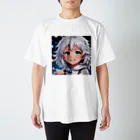 巫女スタぐらむのもふもふの美少女 スタンダードTシャツ