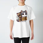 ussi-cowの可愛いネコのイラストシャツ（わたしがやりました） Regular Fit T-Shirt