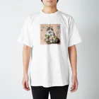 Y m @Y's shopの猫と薔薇　パールver. Regular Fit T-Shirt