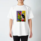 P_ROCKのアシメニャン Regular Fit T-Shirt