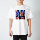 ANIMAL HEROES -musical band-の「グルーヴィー・フォックス・ジャズバンド」：アニマルズ・イン・スーツ Regular Fit T-Shirt