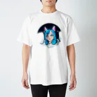 葦屋-YOSHIYAの青髪の猫耳な女の子 Regular Fit T-Shirt