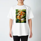 AQUAMETAVERSEの草むらに潜む虎とパンダ　なでしこ1478 スタンダードTシャツ