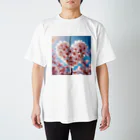 和柄webの桜ハートTシャツ Regular Fit T-Shirt