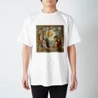 Qten369の絵画をモチーフ Regular Fit T-Shirt