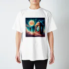 dolphineのシュール！満月と宇宙時計 Regular Fit T-Shirt