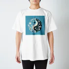 akiramenの陰陽　青 Regular Fit T-Shirt