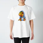 Vasetti_pressの青パーカーを着たティラノサウルス Regular Fit T-Shirt