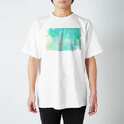 enocatの綺麗な水彩カラー　EMERALD GREEN Regular Fit T-Shirt