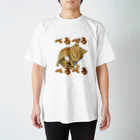 猫との風景の舐める猫_茶トラ Regular Fit T-Shirt