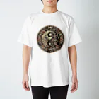 Ａ’ｚｗｏｒｋＳの髑髏曼荼羅陰陽太極図 CIRCLE Regular Fit T-Shirt