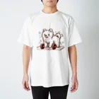 ke__to_isurugiの筋トレサモエド犬(女性向け) Regular Fit T-Shirt