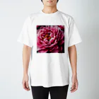 キャラメルのピオニーのピンク大輪　 Regular Fit T-Shirt