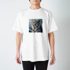 プレヒストリック・ワイルドの雪原の虎 スタンダードTシャツ