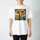 かるるんショップのひまわりの妖精　ひまわり畑でランララ〜ン Regular Fit T-Shirt