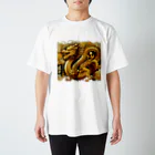 亀蘭タマムシのアラビア文字「平和」「幸福」 Regular Fit T-Shirt