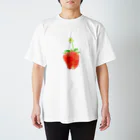 いちごつみ🍓のお花いちごくん スタンダードTシャツ