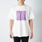 Living The Dreamのマーブル模様 ピンク Regular Fit T-Shirt