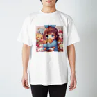 ピクセルパレットの可愛い女の子とぬいぐるみ3 スタンダードTシャツ