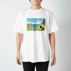 popomoの丘のひまわり Regular Fit T-Shirt