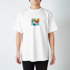 oz-chanの空飛ぶ猫アニメ風2 Regular Fit T-Shirt